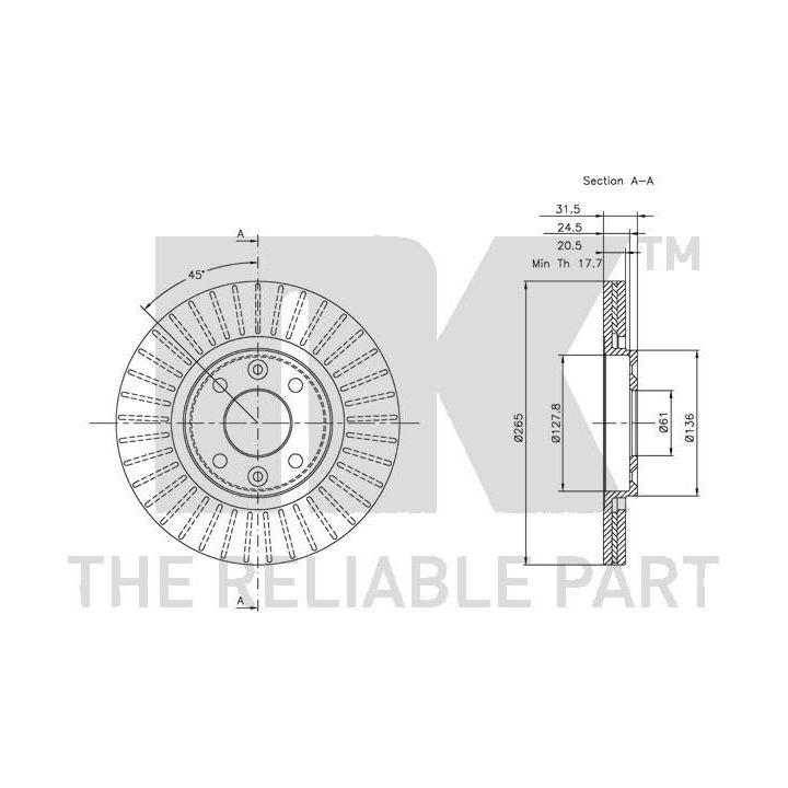 Stabdžių diskas NK 203926