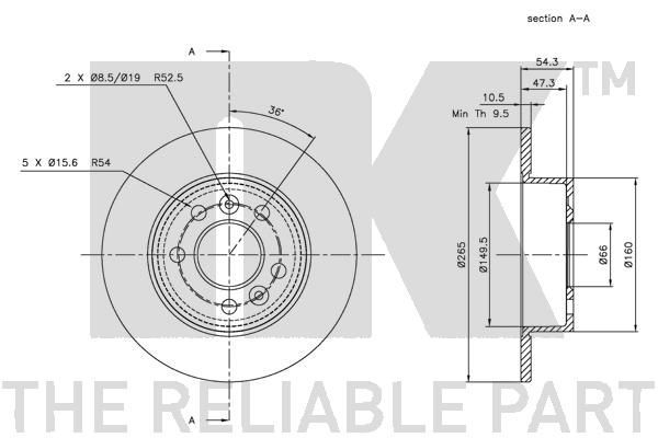 Stabdžių diskas NK 203929