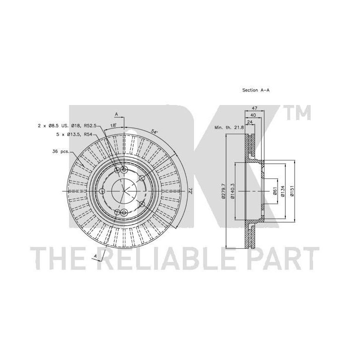 Stabdžių diskas NK 203930
