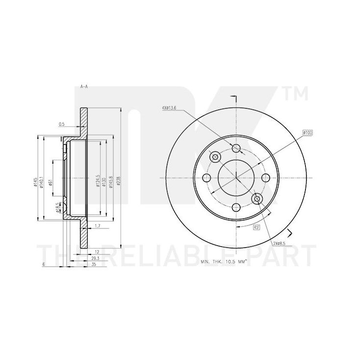 Stabdžių diskas NK 203938