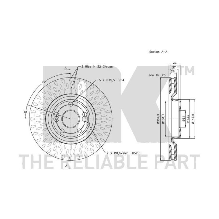 Stabdžių diskas NK 203942