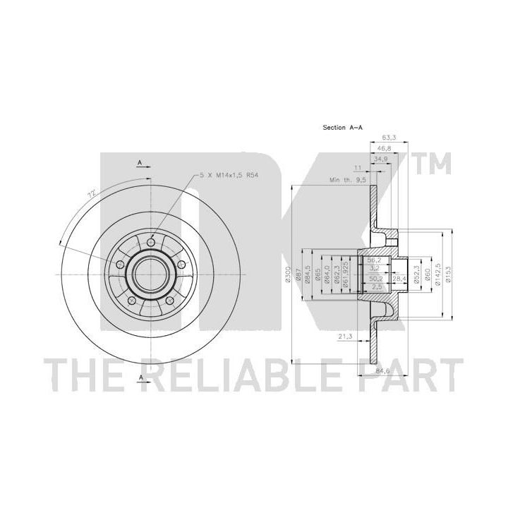 Stabdžių diskas NK 203943