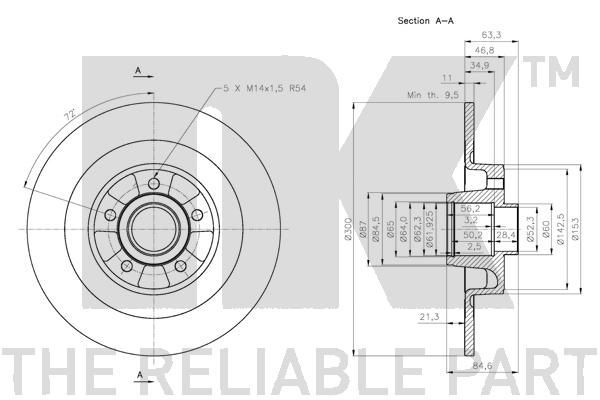 Stabdžių diskas NK 203943
