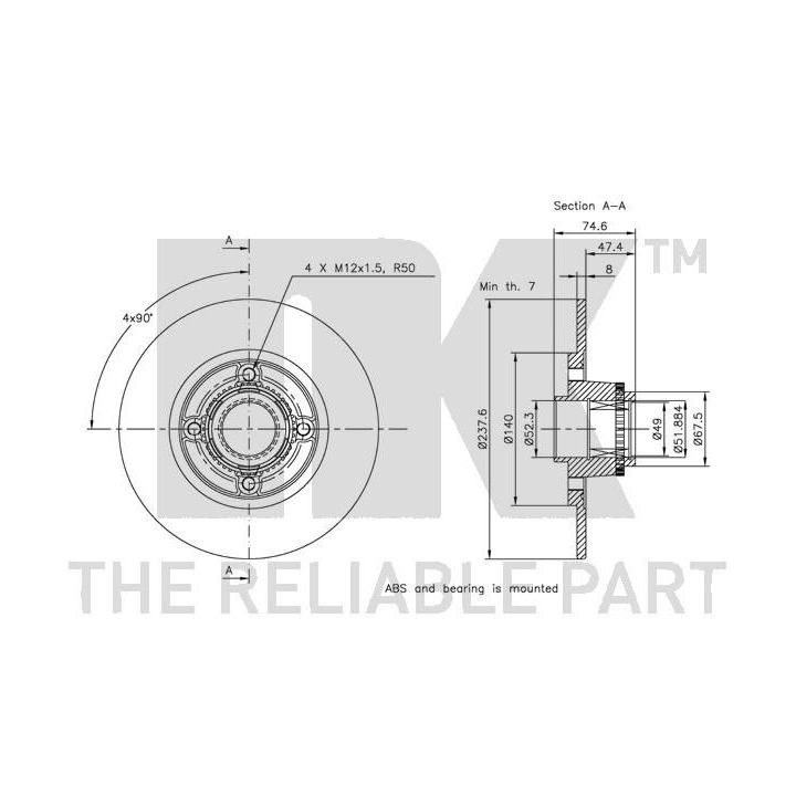Stabdžių diskas NK 203945