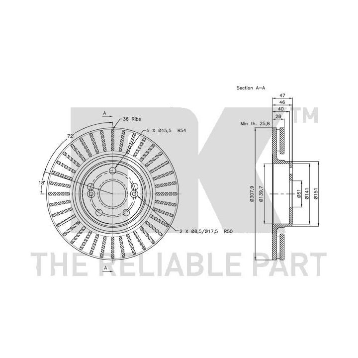 Stabdžių diskas NK 203948