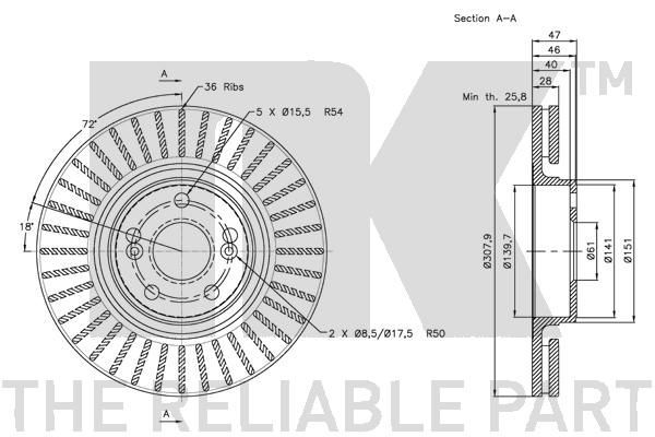 Stabdžių diskas NK 203948