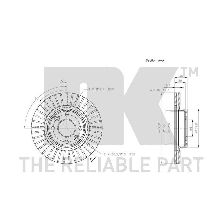 Stabdžių diskas NK 203949