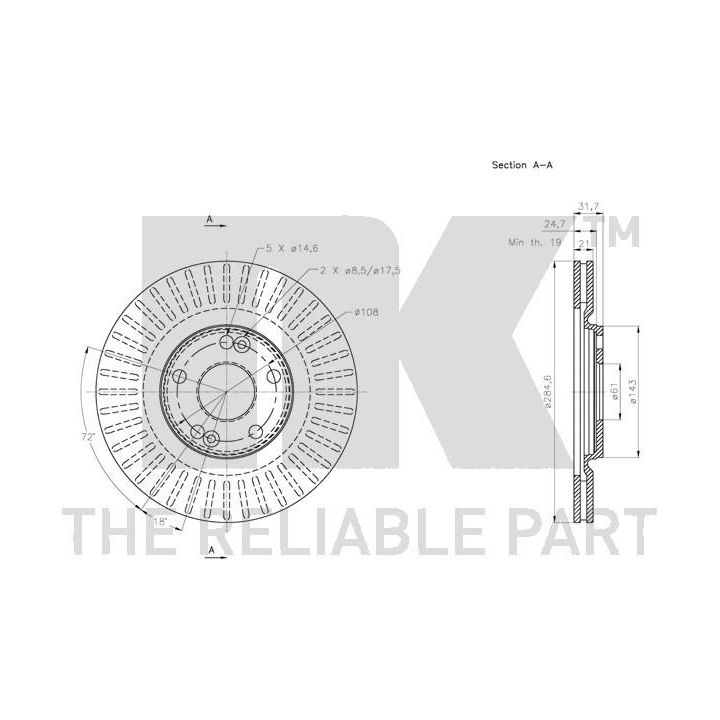 Stabdžių diskas NK 203950
