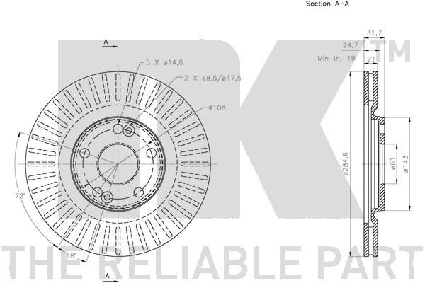 Stabdžių diskas NK 203950