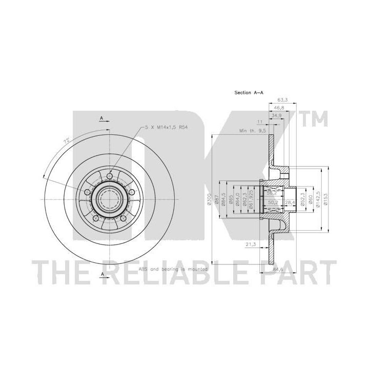 Stabdžių diskas NK 203962