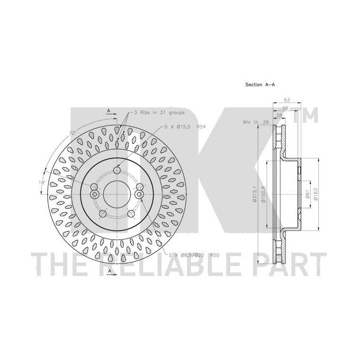Stabdžių diskas NK 203966