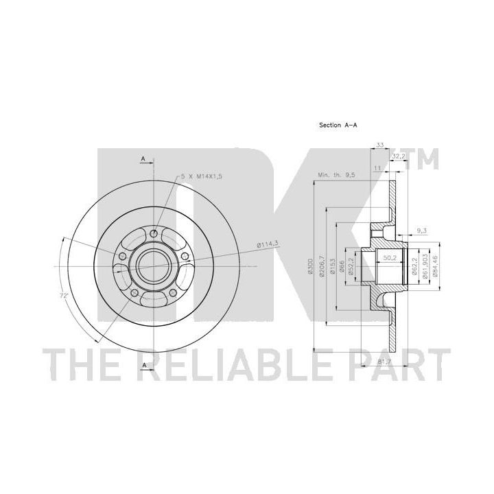 Stabdžių diskas NK 203972