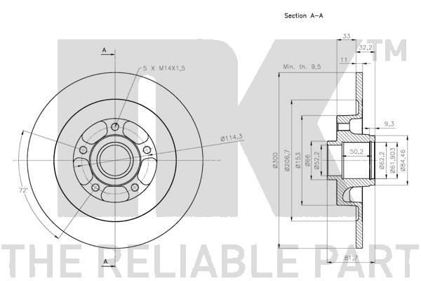 Stabdžių diskas NK 203972