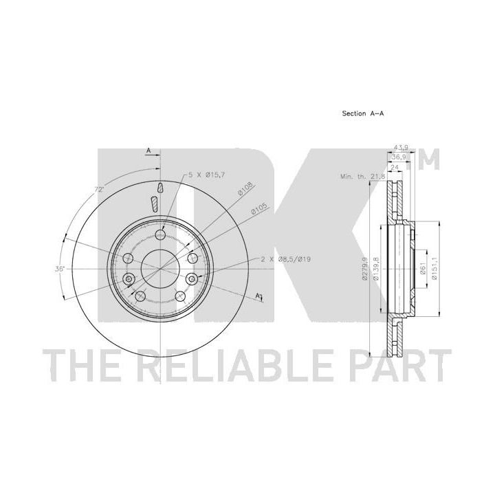 Stabdžių diskas NK 203974