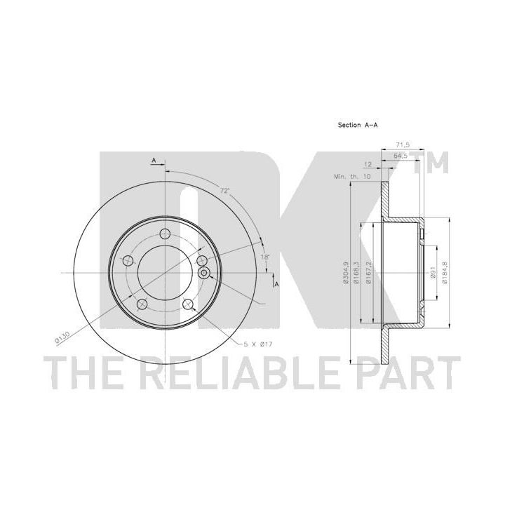 Stabdžių diskas NK 203978