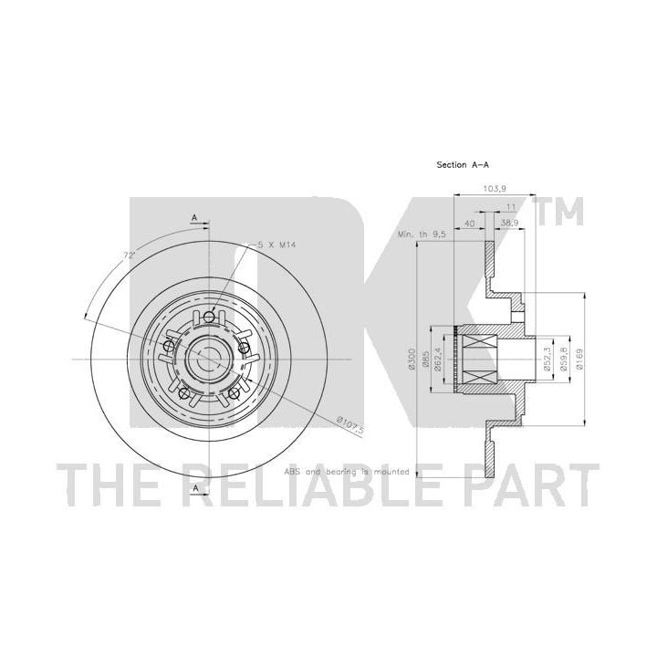 Stabdžių diskas NK 203986