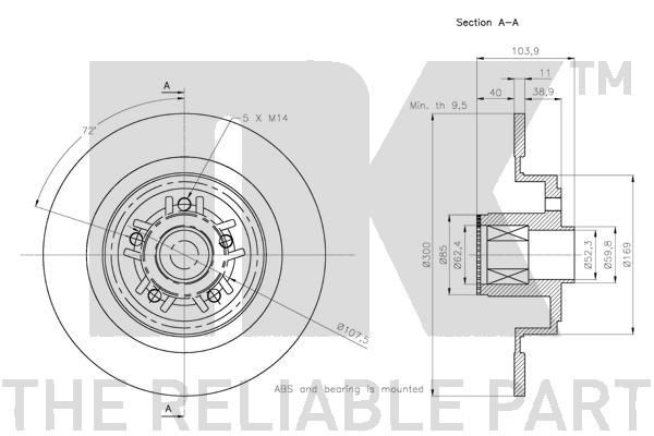 Stabdžių diskas NK 203986