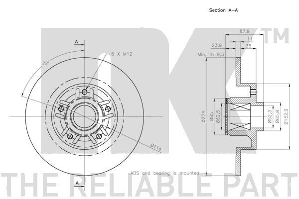 Stabdžių diskas NK 203991