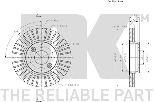 Stabdžių diskas NK 203992