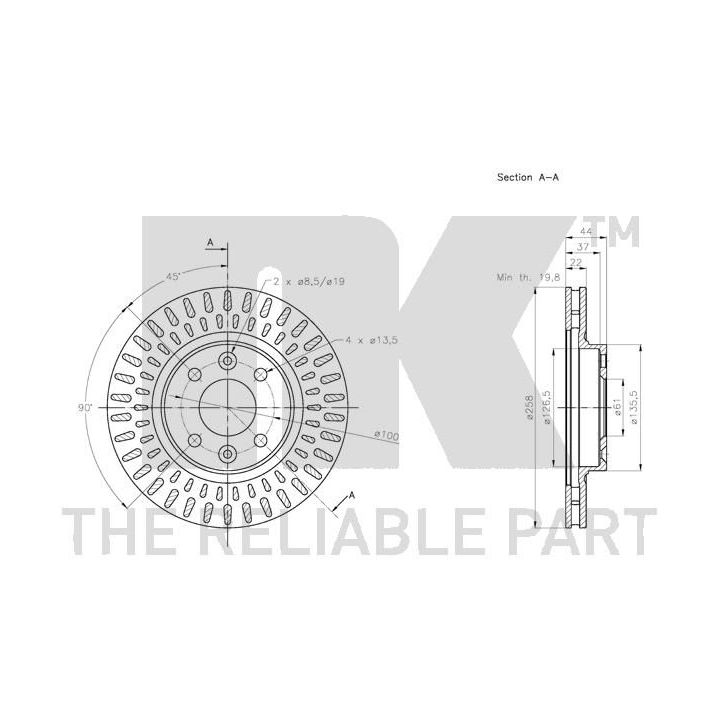 Stabdžių diskas NK 203996