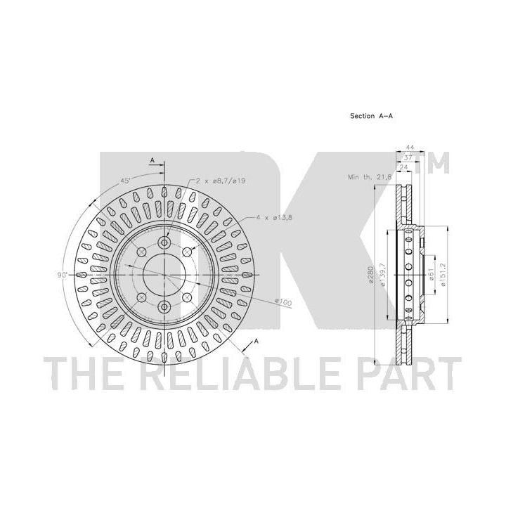 Stabdžių diskas NK 203997