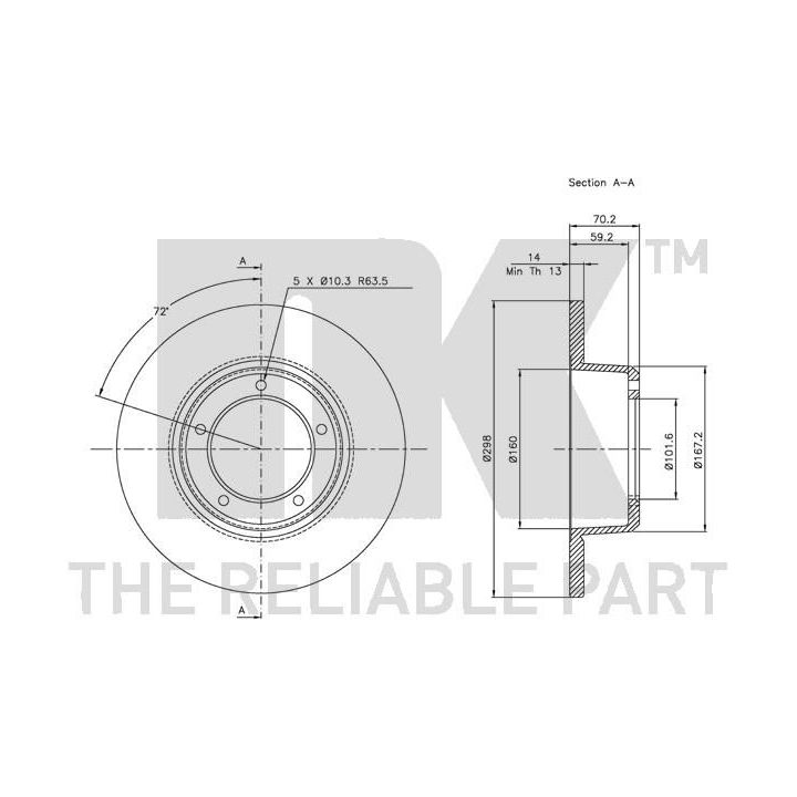 Stabdžių diskas NK 204001