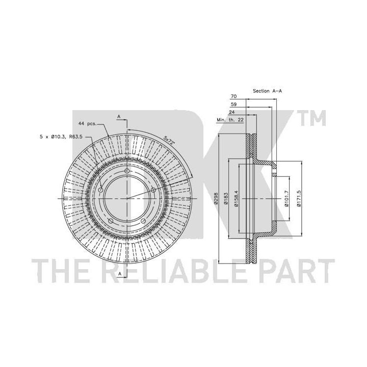 Stabdžių diskas NK 204003