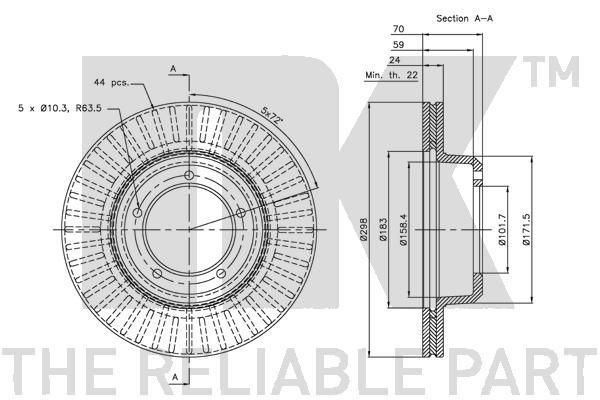 Stabdžių diskas NK 204003