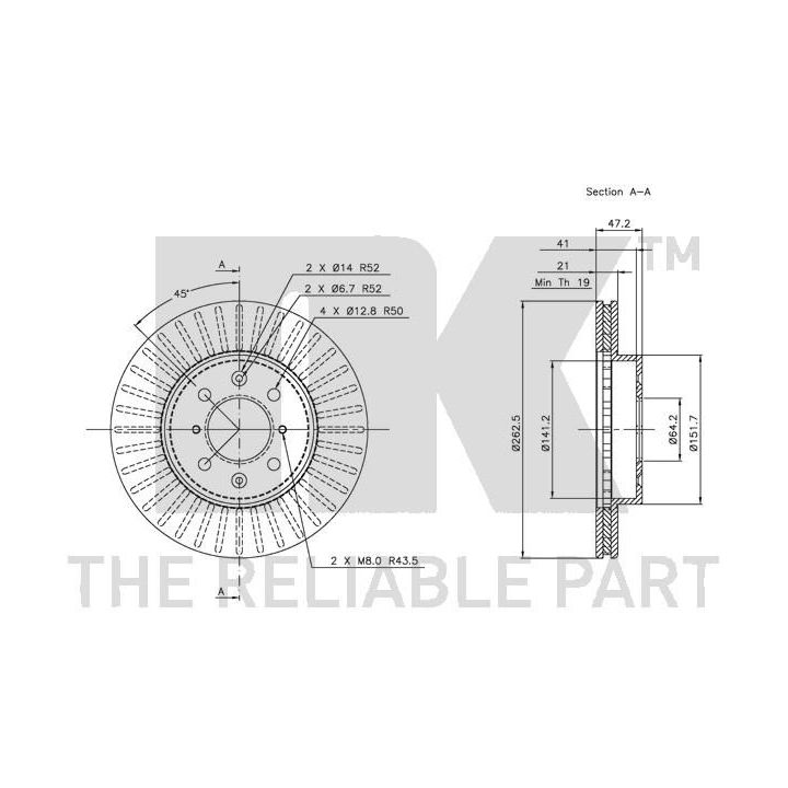 Stabdžių diskas NK 204007