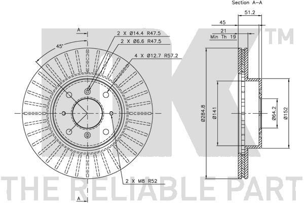 Stabdžių diskas NK 204010