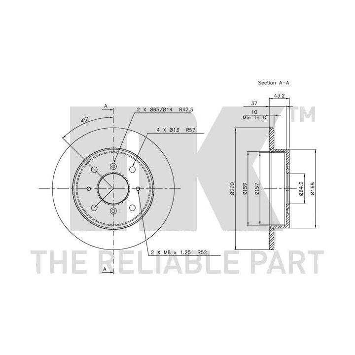 Stabdžių diskas NK 204011