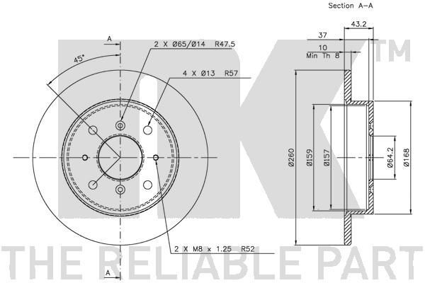 Stabdžių diskas NK 204011