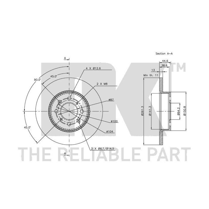 Stabdžių diskas NK 204012