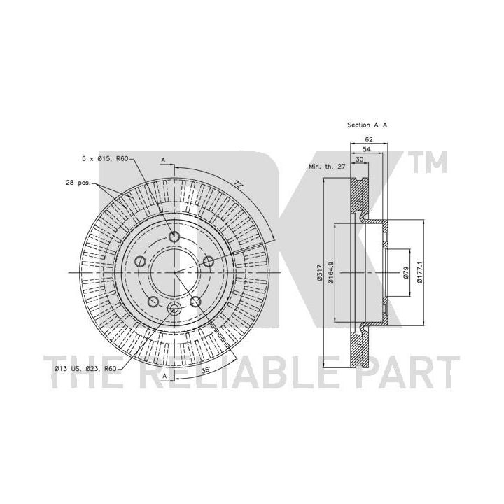 Stabdžių diskas NK 204026