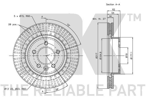 Stabdžių diskas NK 204026