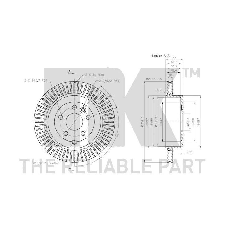Stabdžių diskas NK 204033