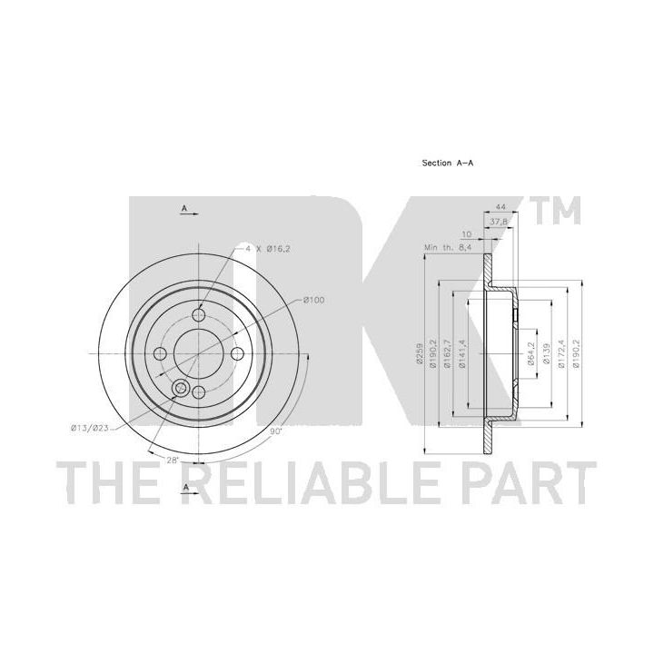 Stabdžių diskas NK 204036
