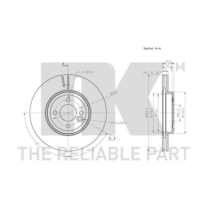 Stabdžių diskas NK 204040