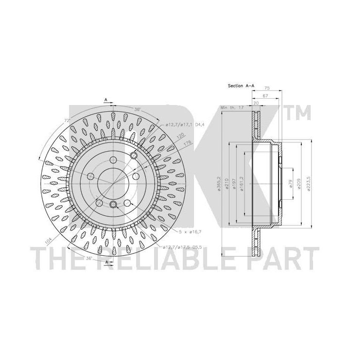 Stabdžių diskas NK 204041