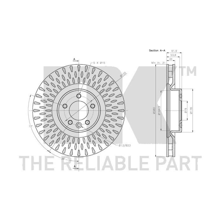Stabdžių diskas NK 204042