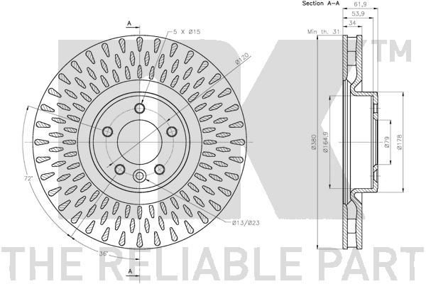 Stabdžių diskas NK 204042