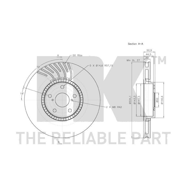 Stabdžių diskas NK 2045104