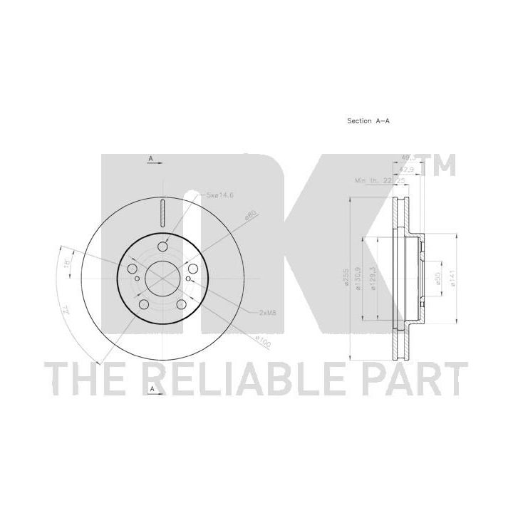 Stabdžių diskas NK 2045142