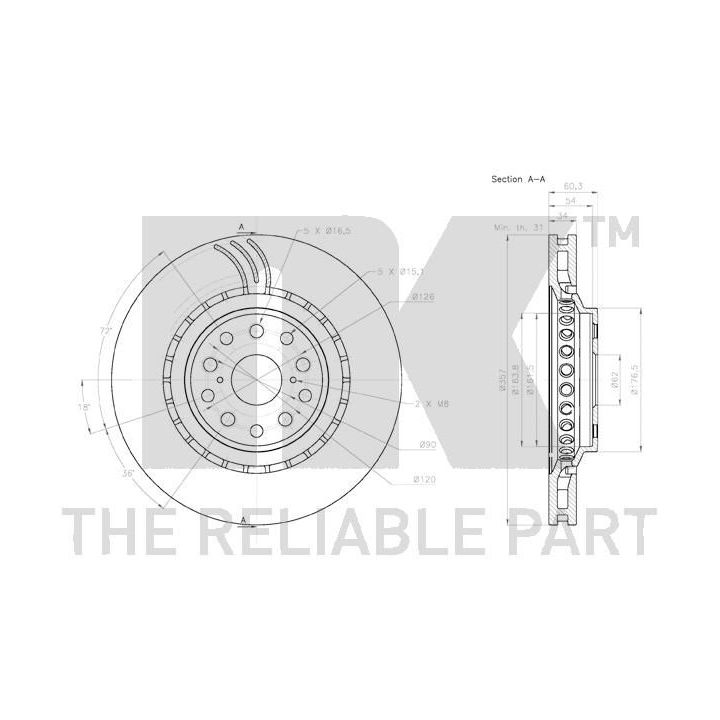 Stabdžių diskas NK 2045146