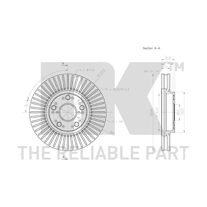 Stabdžių diskas NK 2045166