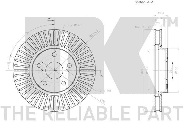 Stabdžių diskas NK 2045167