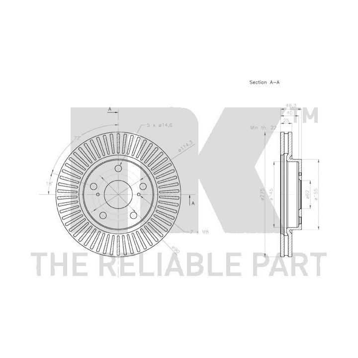 Stabdžių diskas NK 2045173