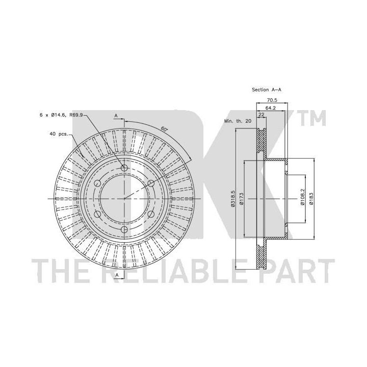 Stabdžių diskas NK 204577