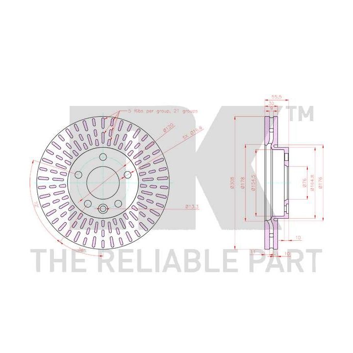 Stabdžių diskas NK 2047171