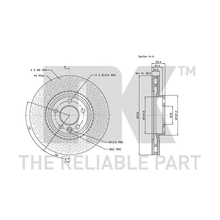 Stabdžių diskas NK 204796